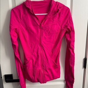 Vibrant Pink Zip-Up Hoodie